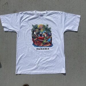 Vintage 90s Panama XL souvenir Birds Shirt